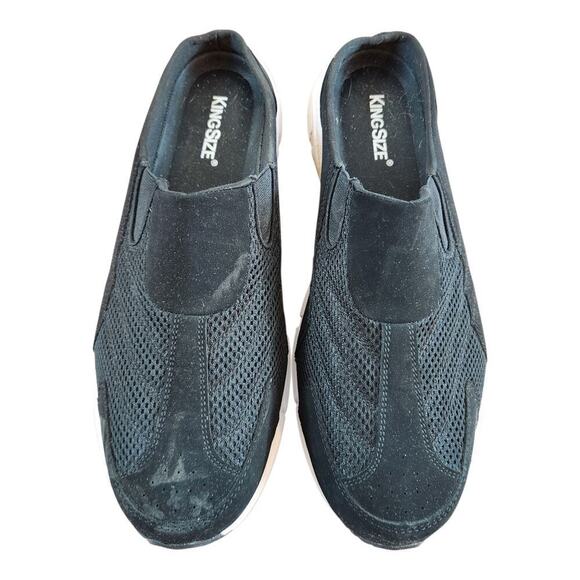 king size Other - KIng Size mens slip on shoes sz 13W black white comfort slide 15049